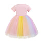 Chektin Unicorn Dress For Girls Tutu Dress Unicorn Costume Pageant Princess With Unicorn Headband & Satin Sash