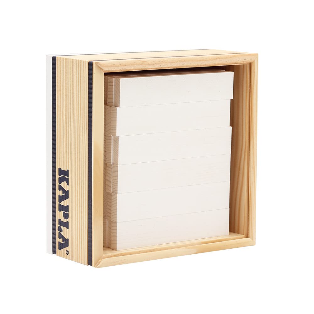 Kapla 40 Squares White - Wooden Construction Set 40 White Colored Building Planks