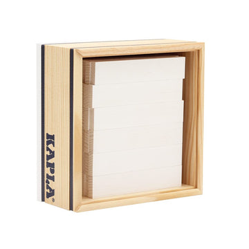 Kapla 40 Squares White - Wooden Construction Set 40 White Colored Building Planks