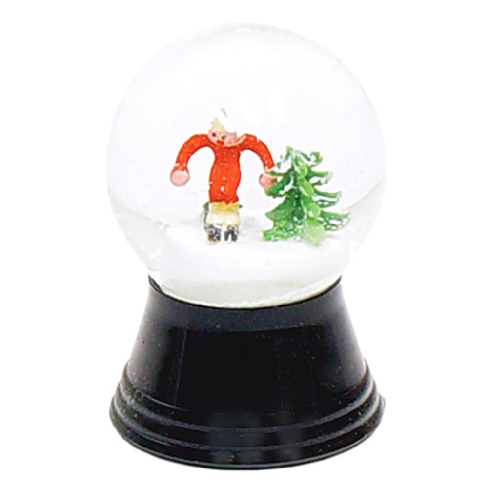Alexander Taron Importer PR1224 Perzy Snowglobe, Small Skier-2.5 H W x 1.5 D, 2.75 x 1.5 x 1.5, White