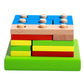 Trendivibe Wooden Geometry Bulding Block Puzzle Sort Stack Montessori Intelligence Toy