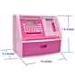Atm Savings Bank With Debit Card, Electronic Piggy Bank For Real Money, Coin Recognition, Targets Setting, Password Login, Voice Prompt, Great Gift For Boys Girls (Pink/Pink)