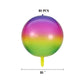 Rainbow Balloons, 10 Pcs 22 Inch 4D Gradient Mylar Foil Balloons Rainbow Party Decorations Round Sphere Foil Balloon, Great For