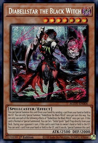 Diabellstar The Black Witch - Agov-En006 - Secret Rare - 1St Edition