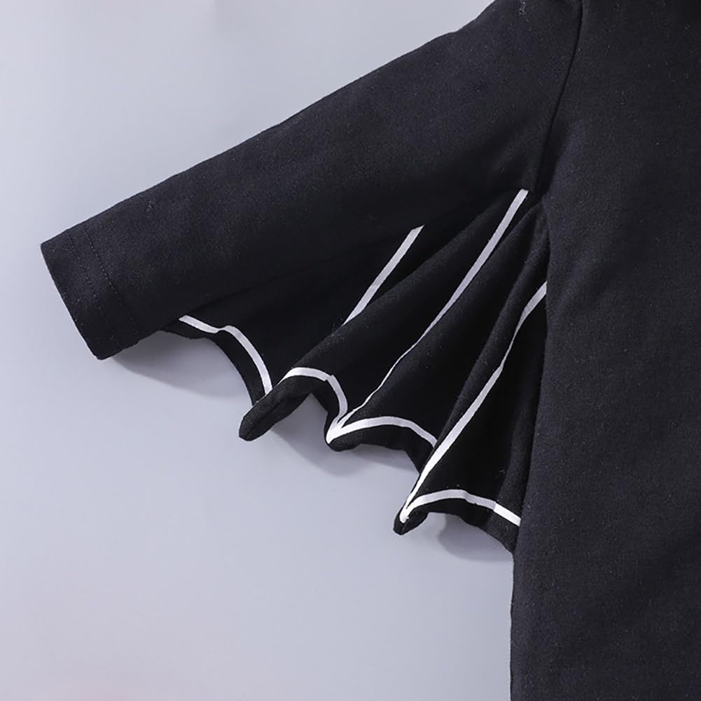 Baby Bat Costume: Baby Boy Halloween Costumes Infant Costume Newborn Cloak Romper Bat Ears Jumpsuit With Wings Cosplay Toddler Vampire Dress Up Hooded Clothes Photoshoot Black Skull Spider 0-3 Months