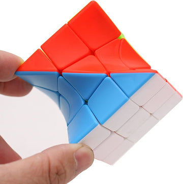YunTeng Cube Twist 3x3 Speed Cube - Multicolor Stickerless Plastic Magic Puzzle Toy