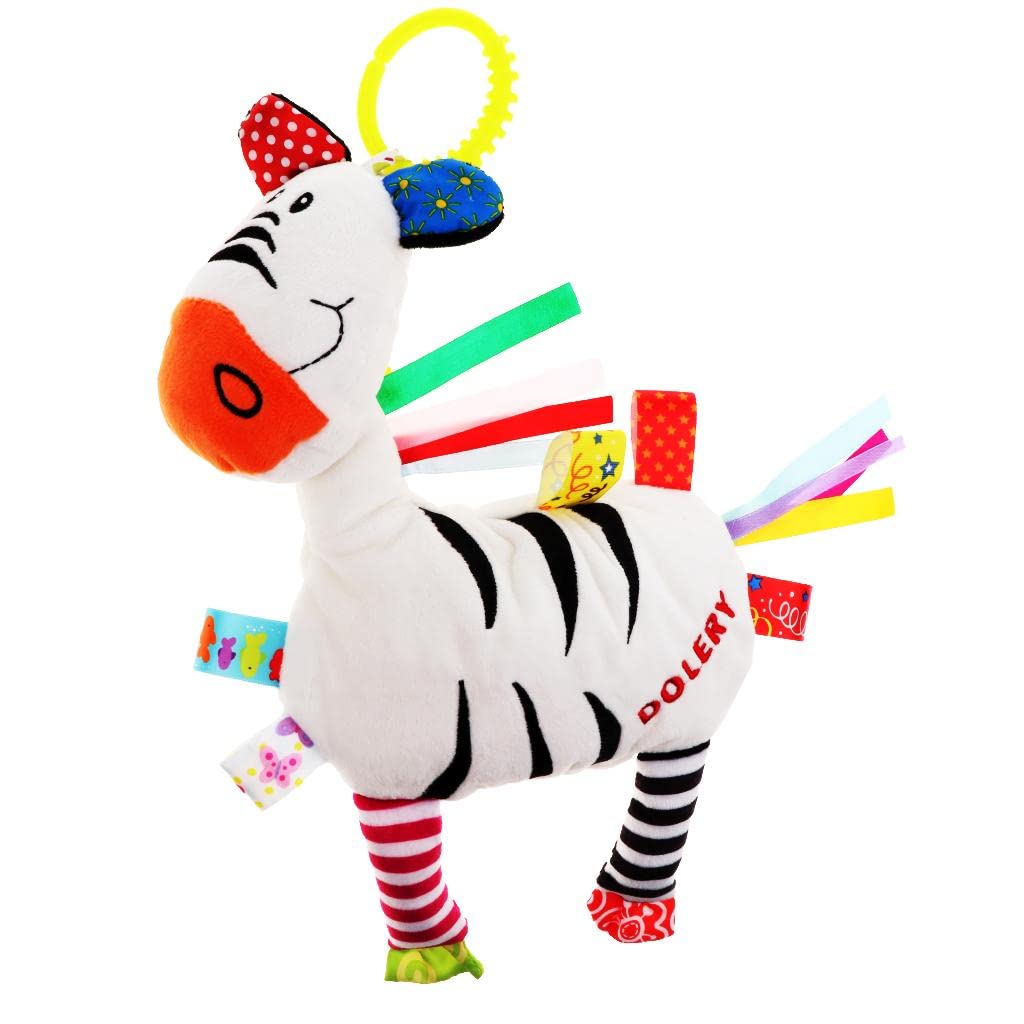 Atorse Baby Kids Pram Handbell Stroller Hanging Plush Toys Zebras Without Flowers
