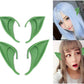 Aweilan Fairy Pixie Soft Elf Ears Cosplay Accessories Halloween Party Pointed Prosthetic Tips Ear (2 Pairs) (Green)