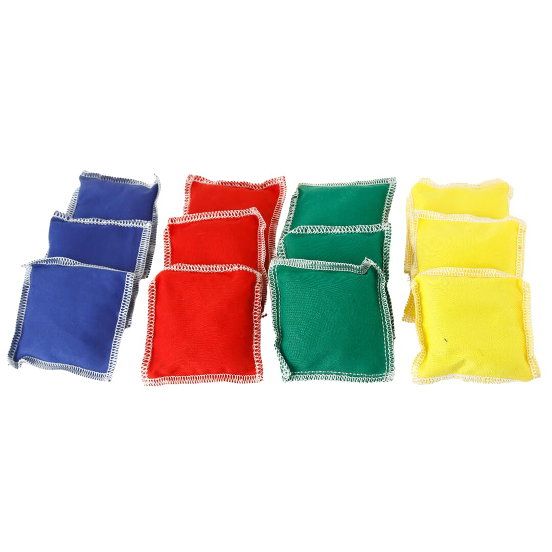 GSi Mini Toy Bean Bags | Used for Physical Education  Outdoor & Hand toss Games  Fun Activities Equipment for Kids | Made of enhanced Cotton Fabric with Superior overlock Stitching | Pack of 12