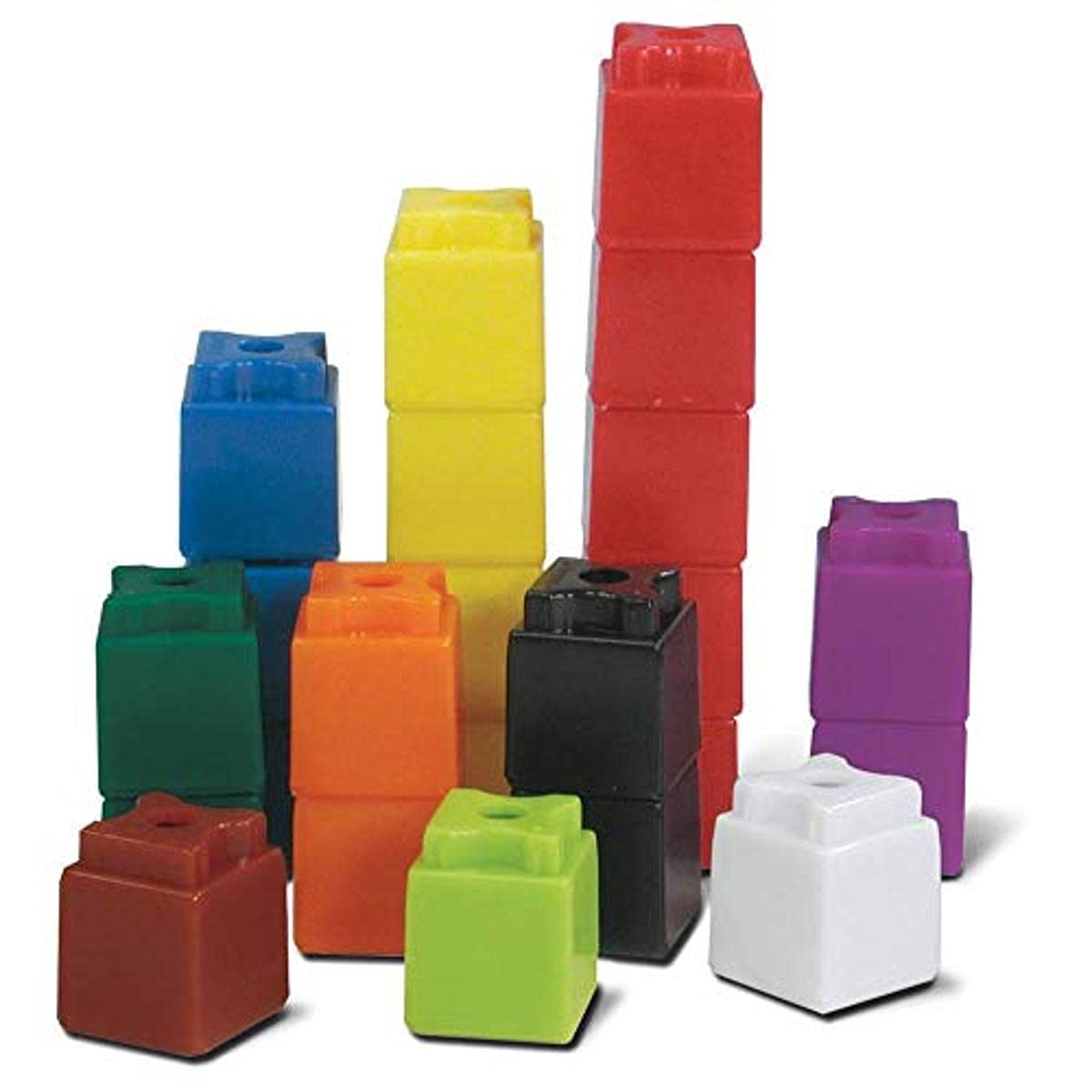 hand2mind Interlocking UniLink Math Linking Cubes, Plastic Cubes, Color Sorting, Connecting Cubes, Math Manipulatives, Counting 