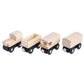 Orbrium 4 Assorted Unpainted Train Cars For Wooden Railway Compatible With Thomas, Chuggington, Brio, Great For Birthday Party T