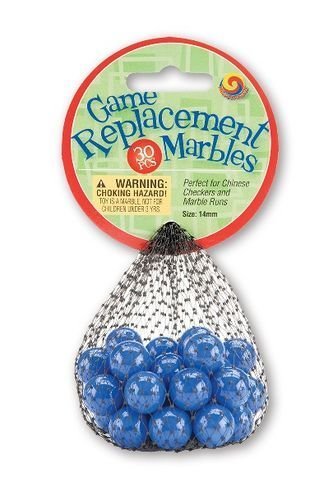 Mega Marbles Replacement Game (30 Piece), Blue, 14mm