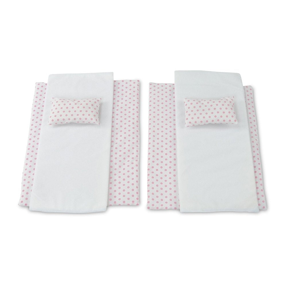 Emily Rose 18' Doll Bedroom Bunk Bed, Beds For 18 Inch Dolls, Baby Dolls Bunkbed With Large Clothes Storage Drawer, Desk, Chair, Bedding & Ladder, Furniture Organizer, Fits Most 14-19' Dolls