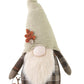 Boston International Decorative Autumn Fabric Gnome Figurine, 18-Inches, Abner Autumn Plaid