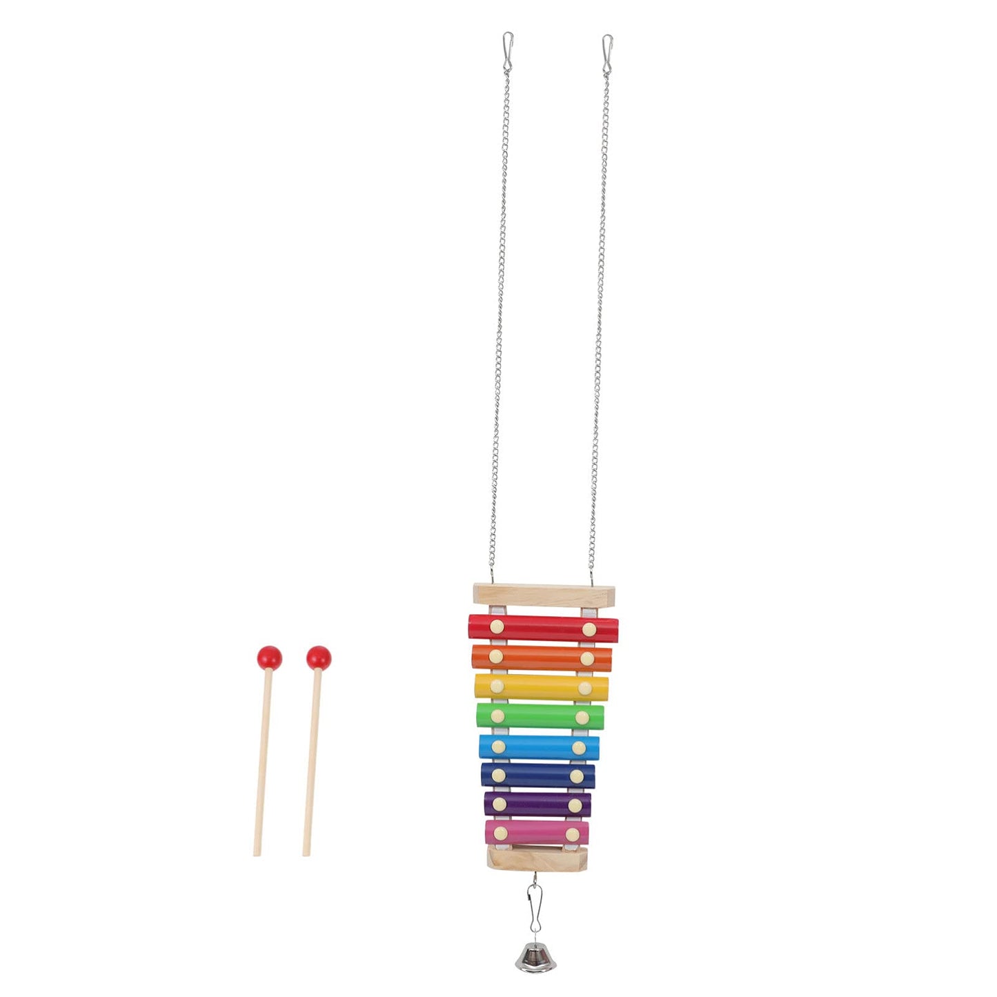 Excluzo Wood Xylophone With Mallets Chicken Xylophone Toy Wooden Percussion Instrument Musical Toys Bird Hanging Chewing Toy