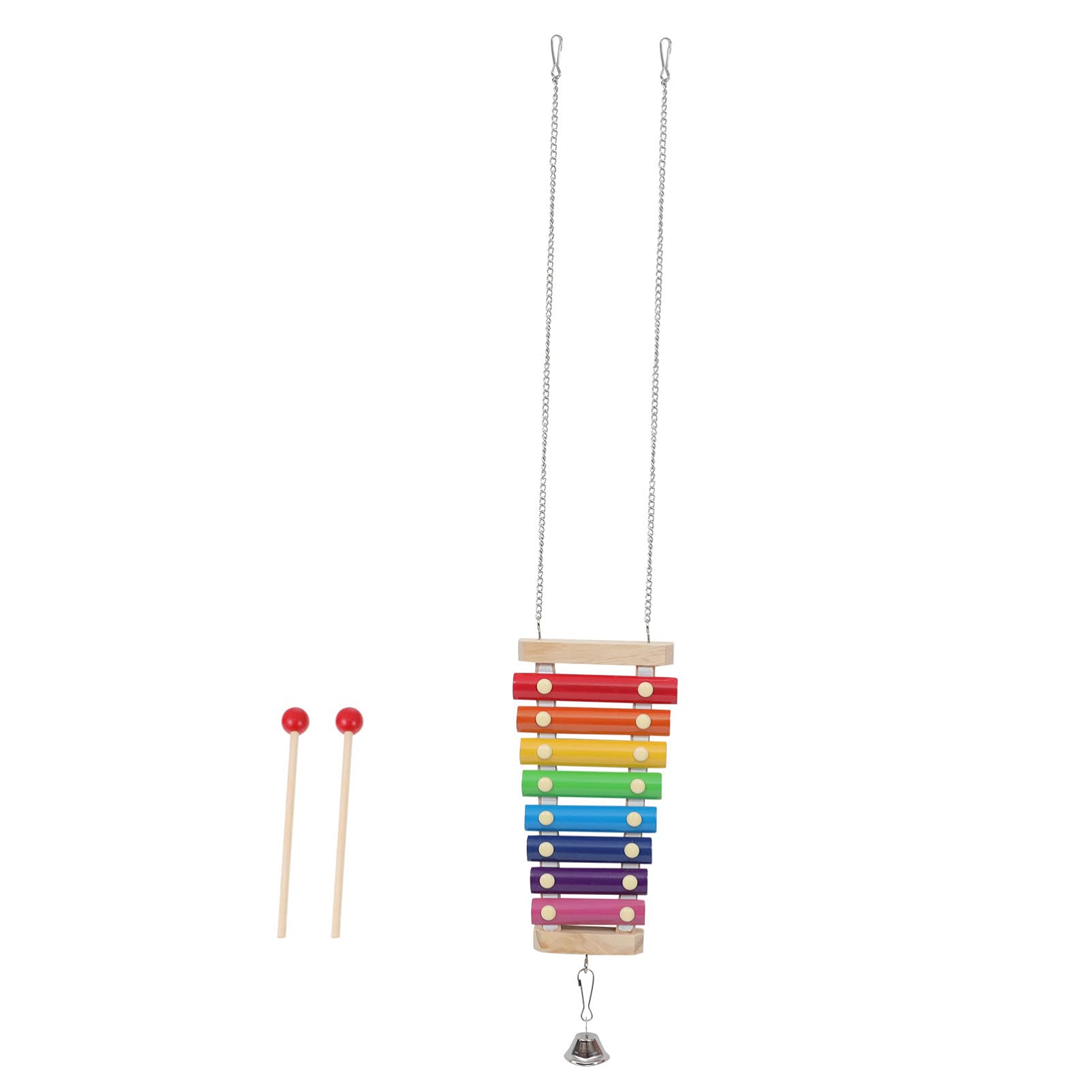 Excluzo Wood Xylophone With Mallets Chicken Xylophone Toy Wooden Percussion Instrument Musical Toys Bird Hanging Chewing Toy