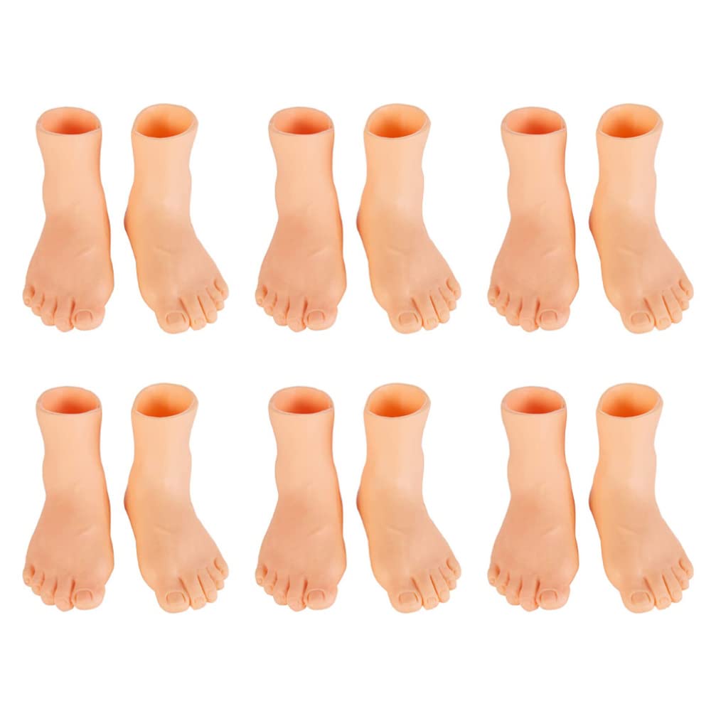 Gadpiparty 6 Pairs Finger Feet Puppet Set - Rubber Mini Puppets For Adults And Kids
