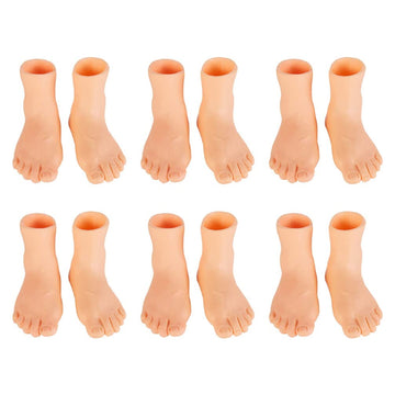 Gadpiparty 6 Pairs Finger Feet Puppet Set - Rubber Mini Puppets For Adults And Kids