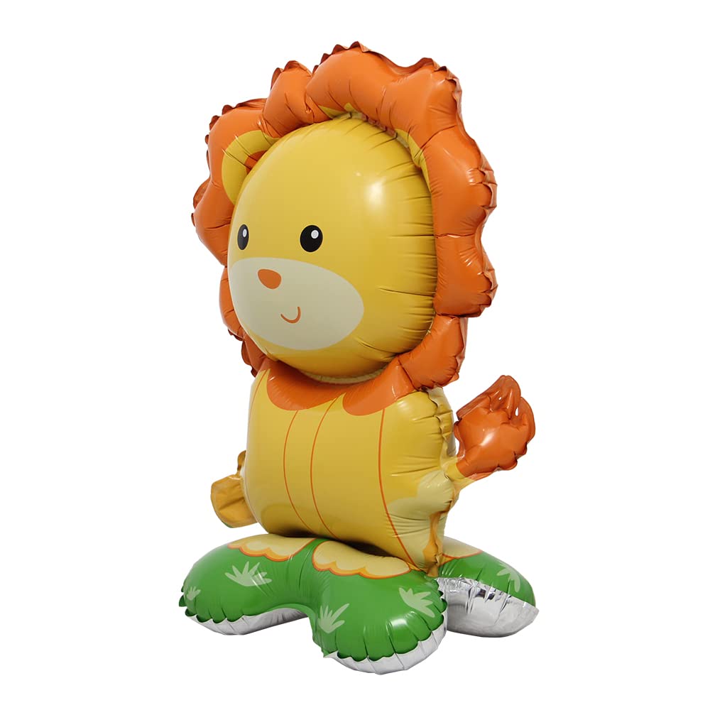 Selfstand 3D Animal Fox Koala Lion Elephant Panda Cow Rabbit Dinosaur Triceratops Stegosaurus Baby Shower Ball Foil Balloons Bir
