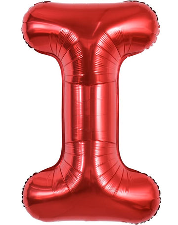 Toniful 40 Inch Large Bright Red Letter Balloons A-Z, Giant Jumbo Helium Foil Mylar Big Letter I Balloons For Birthday Party Ann