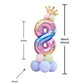 Duile 32''Large Size Rainbow Number 1 Balloon Set Children'S Birthday Party Aluminum Foil Balloon Set (8)