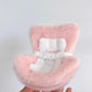 NUJOLI La-bubu Car Seat with Soft Furry Cushion for 10-17cm Dolls, La-bubu Accessories, Car Air Vent Decor, Includes Seat Leg fo