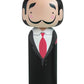 Salvador Dal    Koworld-Famous Artists - Kokeshi Japanese Dolls By Lucie Kaas - 5.7 Inches - Schima Superba Wood - Made In Denma