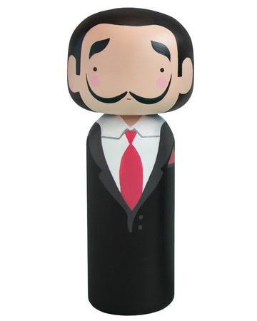 Salvador Dal    Koworld-Famous Artists - Kokeshi Japanese Dolls By Lucie Kaas - 5.7 Inches - Schima Superba Wood - Made In Denma