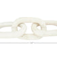 Bloomingville 13'L Decorative Marble Chain Link Figurine, White