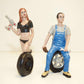 Motorhead Miniatures 1/18 Michele and Derek Tire Brigade Figurine Set - Multicolor Plastic, 2 Piece