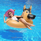 Silph PLC Funny Dog Pool Float, Inflatable Raft for Adults, Universal Size, Yellow, Model BHD-FOT-02