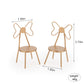 Miniature Chairs Set of 2Pcs Dollhouse Furniture Bistro Chair (Pack of 2) Butterfly Backrest Designed Miniature Soldier Metal Ch