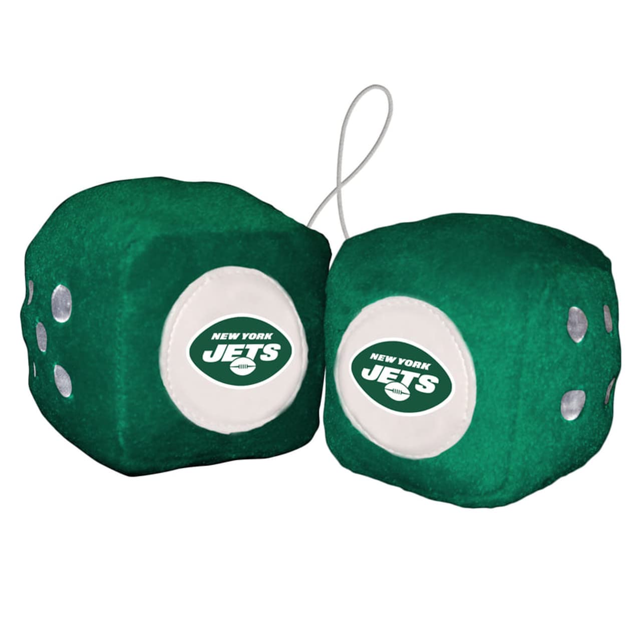 Fremont Die Nfl New York Jets 3'' Fuzzy Dice, 3'', Team Colors