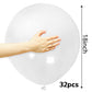 32Pcs Clear Big Balloons 18 Inch, Round Large Latex Party Balloons For Birthday Wedding Decorations. (Clear)