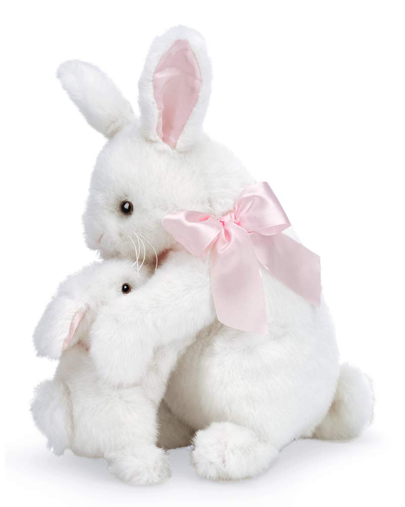Bearington Some Bunny Loves You White Plush Stuffed Animal Bunny Rabbit, Adorable, Cuddly, Great Gift For Bunny Lovers Of All Ag