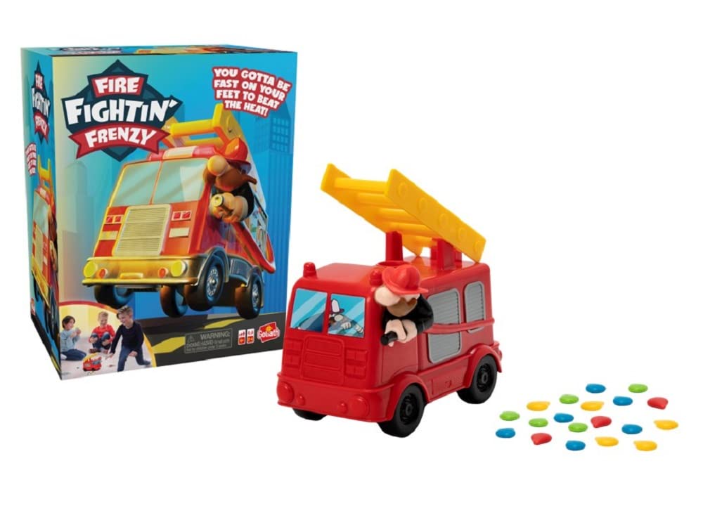 Goliath Fire Fightin' Frenzy Game - Fast-Paced Action for 2-4 Players, Multi Color, Medium Size, Plastic, Model 922966