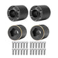 NXUEBDU Brass Wheel Hex Hub Extenders Adaptor for 1/10 RC Crawler TRX4 SCX10 Car Upgrade, Pack of 4 (Black, 22mm)