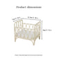 Minamzee 1:12 Dollhouse Crib  1 Set Miniature Iron Baby Bed with Bedding  Modern Cradle Model Mini Doll Crib Dollhouse Furniture Decorations Accessories
