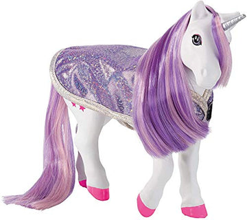 Breyer Horses Color Changing Bath Toy | Luna The Unicorn | Purple / Pink / White With Surprise Blue Color | 8.5' X 7' | Ages 3+ | Model #7233, Purple, White, Pink