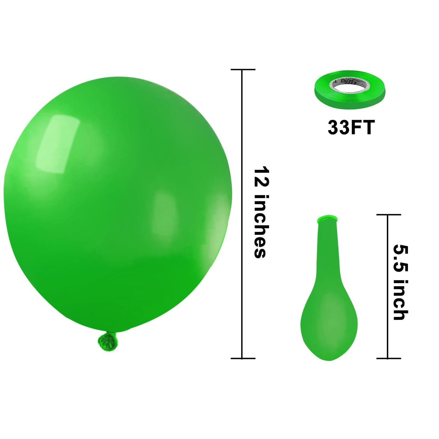 Kbzvnaf Green Balloons Latex Party Balloons - 50 Pack 12 Inch Helium Matte Light Green Balloons For Birthday Wedding Baby Shower