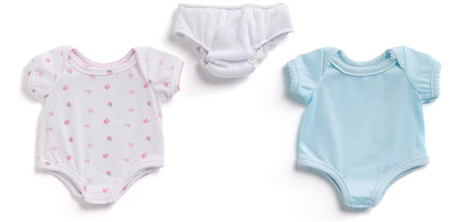 Jc Toys, For Keeps! La Newborn By Berenguer Outfit Gift Set For 15-17' Dolls – 6 Pcs For Children 2+, Pink, Blue