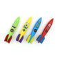 ZHFUYS Diving pool Toy underwater swimming tossing Diving Torpedo Shark 4 Pack