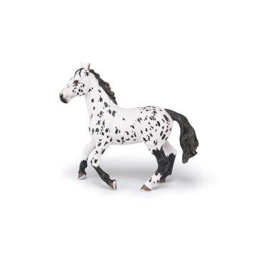Papo - Hand-Painted - Figurine - Horses,Foals And Ponies - Black Appaloosa Horse Figure-51539 - Collectible - For Children - Suitable For Boys And Girls - From 3 Years Old