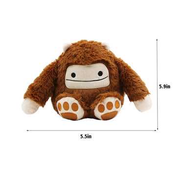 okidg Bigfoot Plush Toy - 5.9" Adorable Brown Stuffed Animal Doll, Soft Plush Material, Cute Monster Design, Model L2021121101