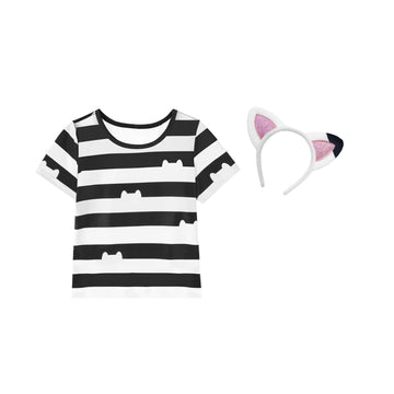 Yodison Girls Cat Dollhouse Cosplay Costume Short Sleeve Graphic T-Shirts
