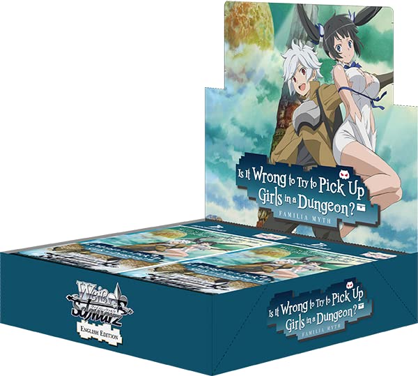 Weiss Schwarz Booster Display - Is It Wrong to Pick Up Girls in a Dungeon - White - Model WSE-DDM-S88-BP - Cardboard