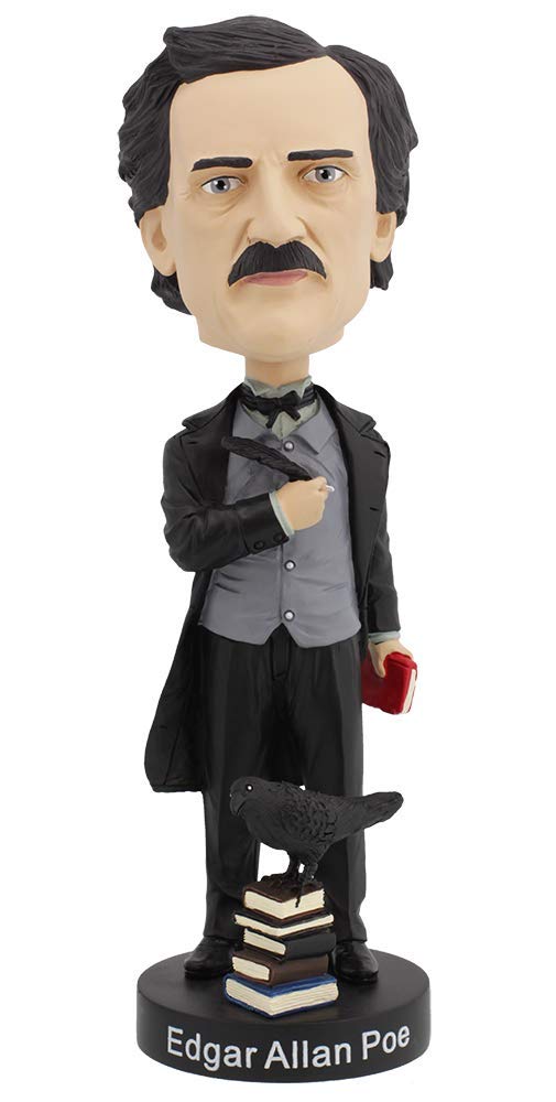 Royal Bobbles Edgar Allan Poe Bobblehead  Polyresin enhanced Lifelike Figure  Unique Serial Number  Exquisite Detail