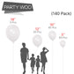 PartyWoo Clear Balloons - 140 pcs Pack of 18" 12" 10" 5" Rubber Transparent Balloons for Birthday Party Decorations, Clear-Y2