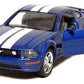 KiNSMART 2006 Ford Mustang GT Hardtop 1/38 Scale Diecast Car (Stripe Blue)