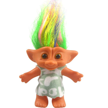 Lucky Troll Dolls,Vintage Troll Dolls Chromatic Adorable For Collections, School Project, Arts And Crafts, Party Favors - 7.5'' 